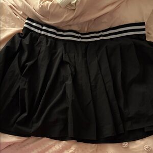 Torrid Black Pleated Skort with Striped Waistband